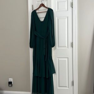 Lulu’s emerald green wedding guest dress plus size 1X